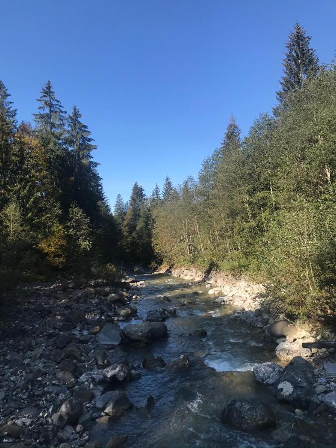 Ferienwohnung Morgentau Am Rande Der Wildnis Sibratsgfäll Esterno foto